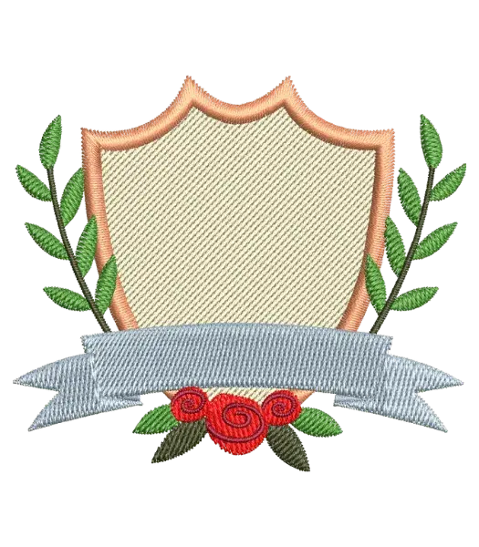 Matriz de Bordado Brasao Floral